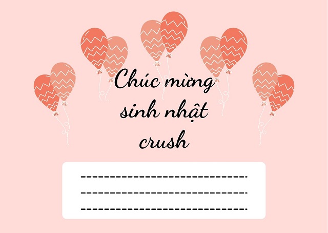 Chúc mừng sinh nhật crush